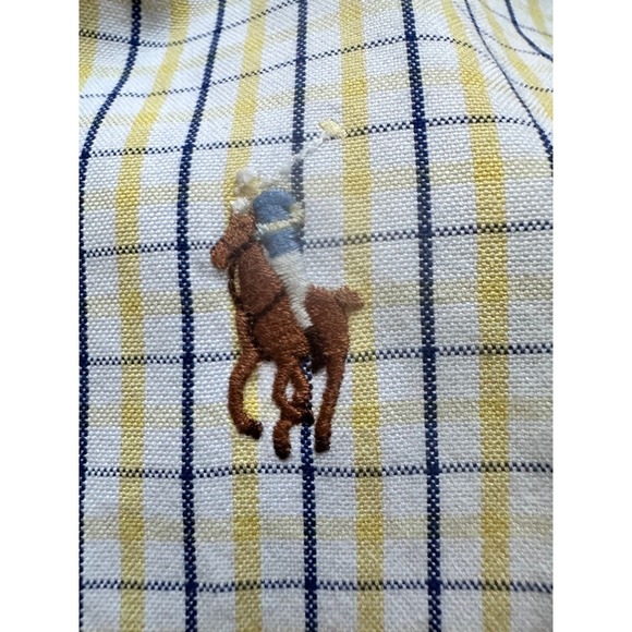 Ralph Lauren Other - Ralph Lauren Classic Fit Men Long Sleeve Button Down Shirt Yellow Blue Plaid 18